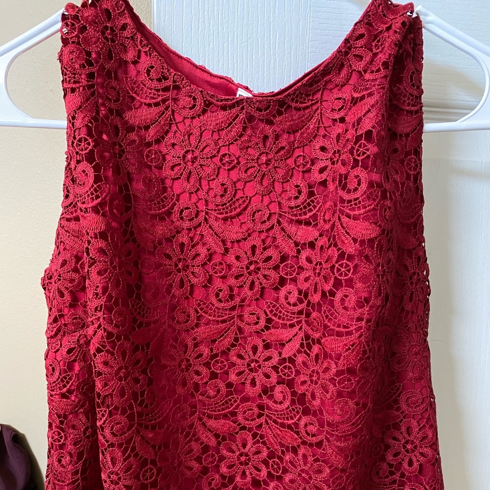 Uniqlo Red Lace Shirt